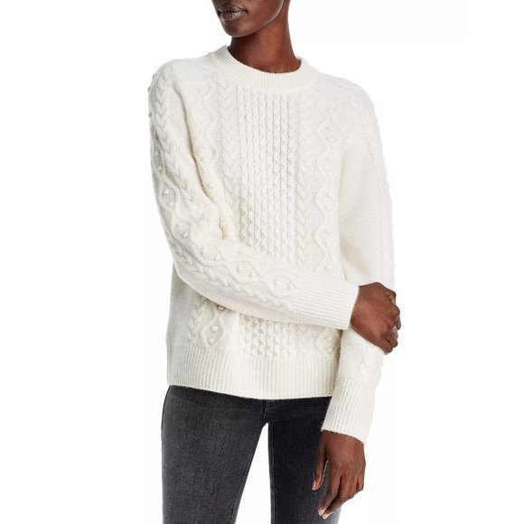 C by Bloomingdale's Cashmere Cable Popcorn Knit Cashmere Sweater - NWT - Size XS - Picture 1 of 3